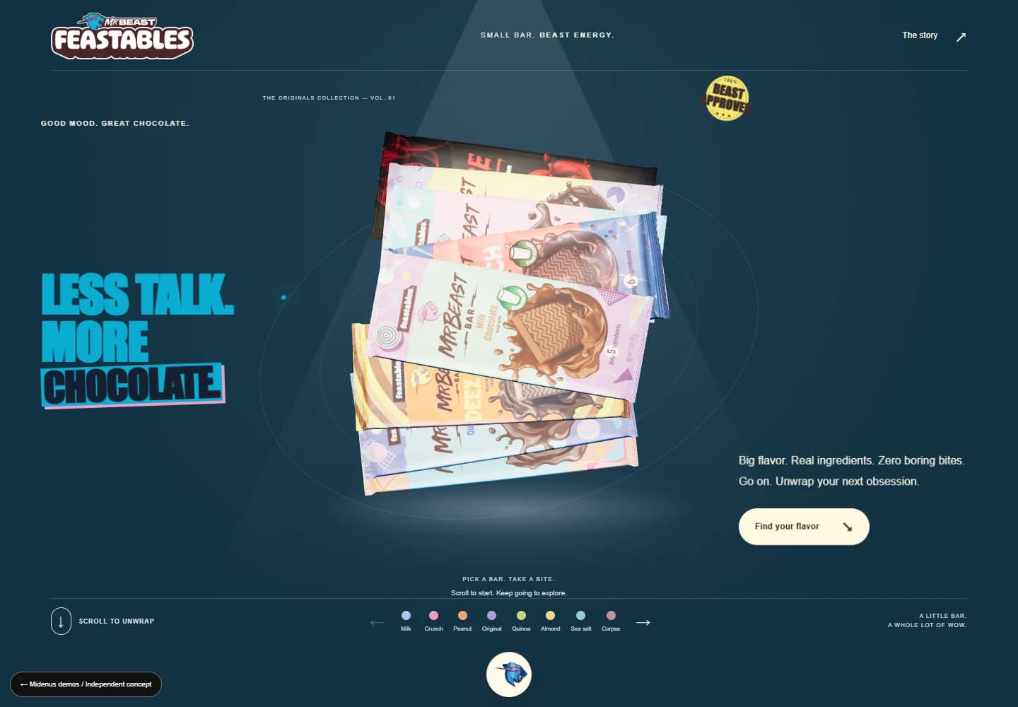 Feastables desktop website screenshot