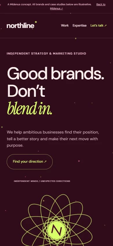 Northline mobile website screenshot