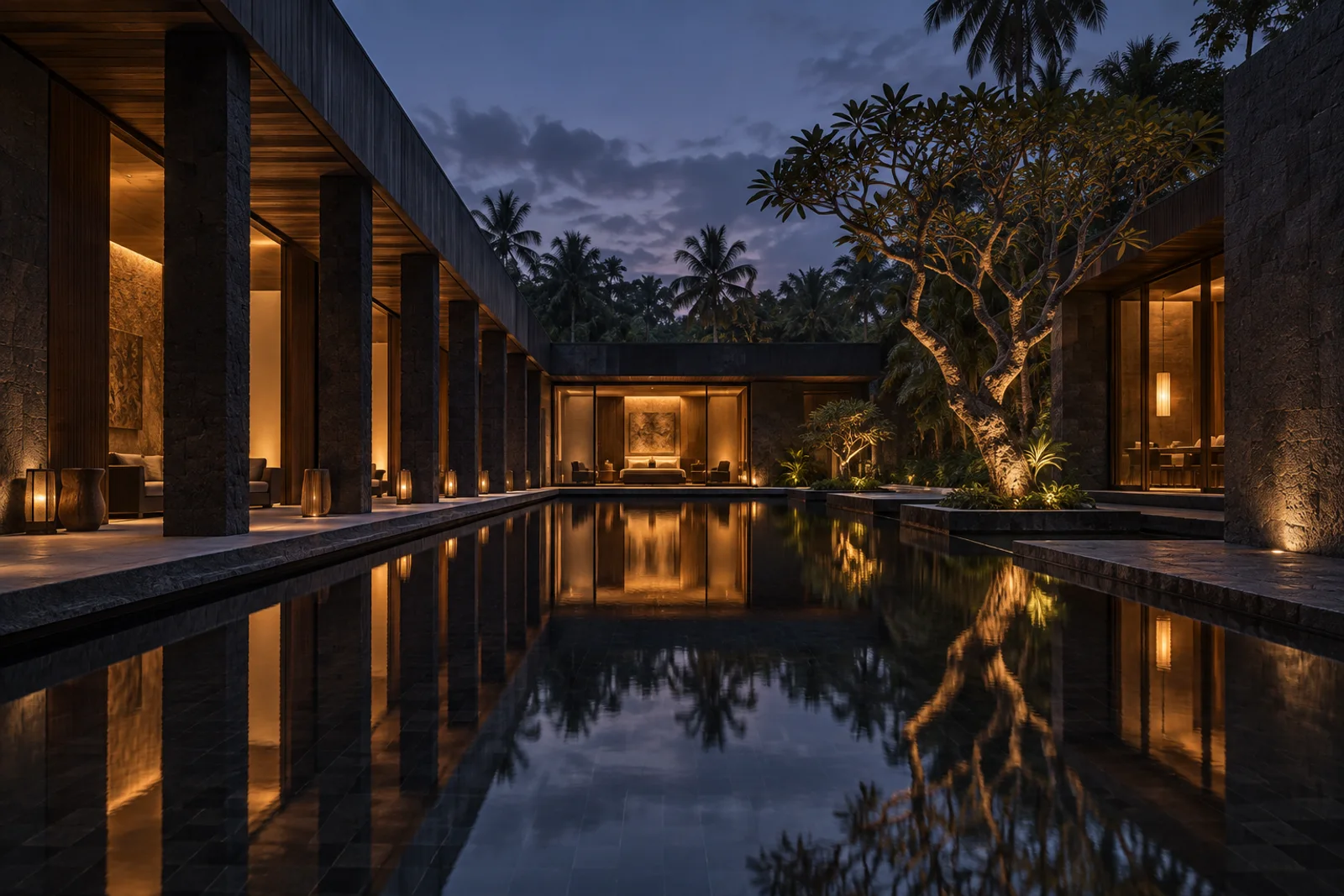 Courtyard Hotel architectural concept visualization